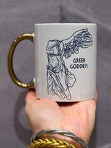 Greek Goddess – Nike, Goddess of Victory Mug- Silver or Gold Handle