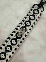 Misirlou Key / Bag Chain - Black with Crystal