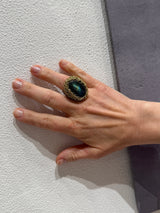 Hara Karamichali Labradorite Medium Stone Ring - Gold