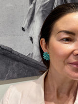 Hara Karamichali Disc Earrings - Turquoise