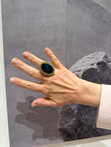Hara Karamichali Blue Apatite Large Stone Ring - Gold