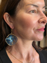Tina Kotsoni Ocean Circular Earrings - Gold & Blue