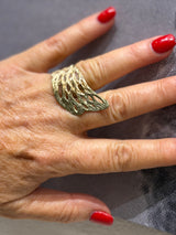 Tina Kotsoni Wing Ring - Gold/Grey or Gold/Olive