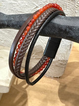 Greek Men’s Leather/bead Bracelets