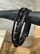 Greek Men’s Leather/bead Bracelets