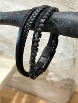 Greek Men’s Leather/bead Bracelets