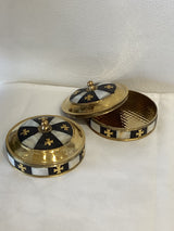 Black and White Mother of Pearl canister
