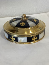 Black and White Mother of Pearl canister