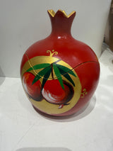 Greek Handmade Ceramic Pomegranate - X Large - Red with Pomegranate