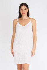 Cotton Slip Dress - White