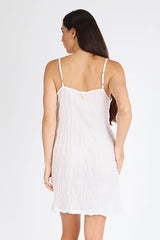 Cotton Slip Dress - White