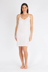 Cotton Slip Dress - White