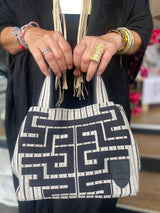 Maze Top Handle Bag - Black