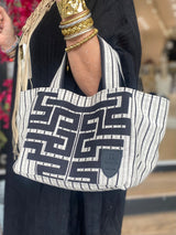 Maze Top Handle Bag - Black