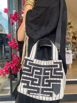 Maze Top Handle Bag - Black