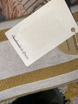 Cotton Loomed Towel/Throw - Mustard/Gold Stripe