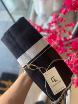 Antistrophy  Cotton Loomed Beach Towel/Throw - Black