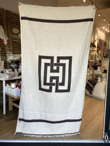 Antistrophy  Cotton Loomed Beach Towel/Throw - Black