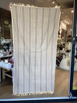 Cotton Loomed Towel/Throw - Mustard/Gold Stripe