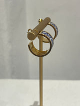 Greek -  Blue Shell Earrings