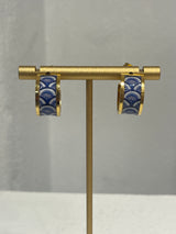 Greek -  Blue Shell Earrings