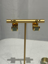 Greek - Green Chain Earrings