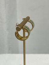 Greek - Green Chain Earrings