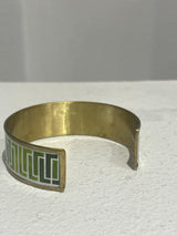 Greek Cuff bracelet - Green Links