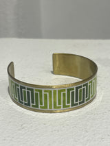Greek Cuff bracelet - Green Links