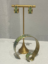 Greek Cuff bracelet - Green Links