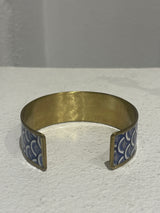 Greek Cuff bracelet Blue Shell