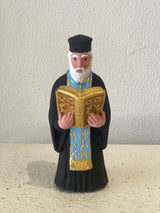 Standing Orthodox Priest Reading Bible - Miniature Figurine