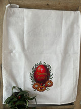 Easter tea towel - Χριστος Ανέστη Easter red egg with Tsoureki