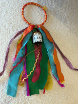 Greek Handmade Gouri - small brass bell with Silk Ribbons - Various