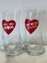 I love you Mum Frappe Wave Glass