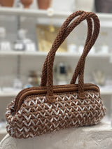 Miss Polyplexi -Montana Bronze and White Crochet Shoulder Bag