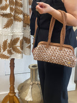 Miss Polyplexi -Montana Bronze and White Crochet Shoulder Bag