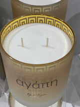 Aγάπη (Love) Agapi - Gold Jar -SOY CANDLE by Evlogia - Magnolia, Tonka Bean and Musk