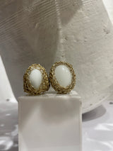 Hara Karamichali Oval Stone Ring - White Jade