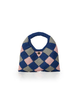 Miss Polyplexi - Maryland Crochet Should Bag - Blue Pnk Grey