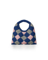 Miss Polyplexi - Maryland Crochet Should Bag - Blue Pnk Grey