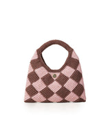 Miss Polyplexi -Maryland Brown and Pink Crochet Tote Bag