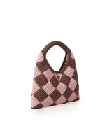 Miss Polyplexi -Maryland Brown and Pink Crochet Tote Bag