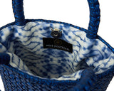 Miss Polyplexi -Micro Lousiana Metallic Blue Crochet Bag