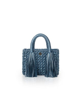 Miss Polyplexi - Ostria Metallic Raf Blue Crochet Tote Bag