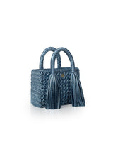 Miss Polyplexi - Ostria Metallic Raf Blue Crochet Tote Bag