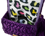 Miss Polyplexi - Seville Metallic Purple Crochet Cross Body Bag