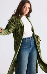 Aries Velvet Duster - Olive