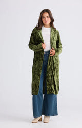 Aries Velvet Duster - Olive