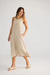 Cliffside Maxi Dress - Natural Linen